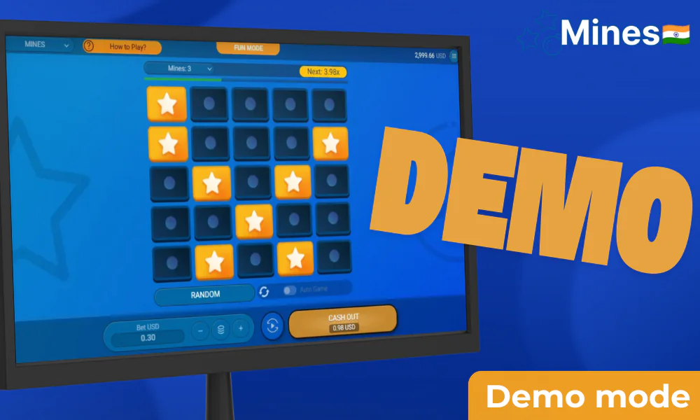 Mines Game demo mode for free play