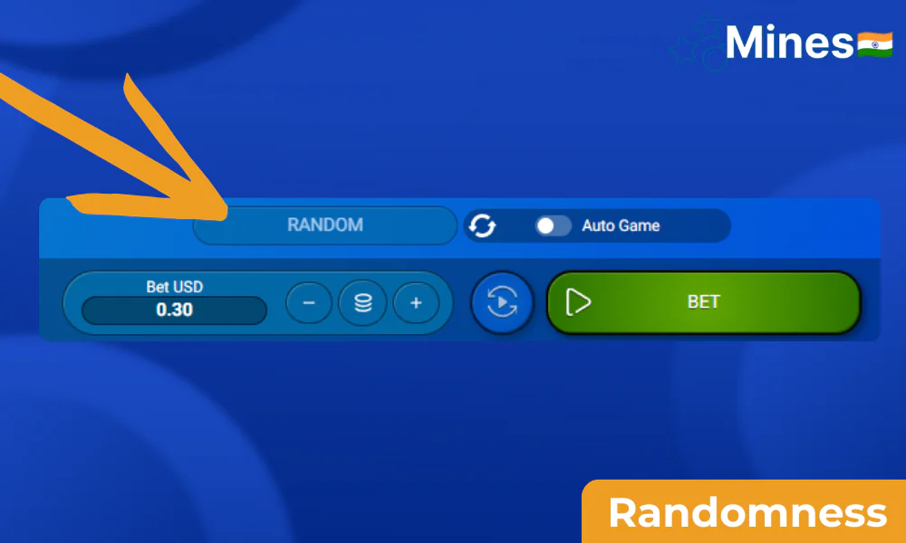 Randomness of Mines Game results